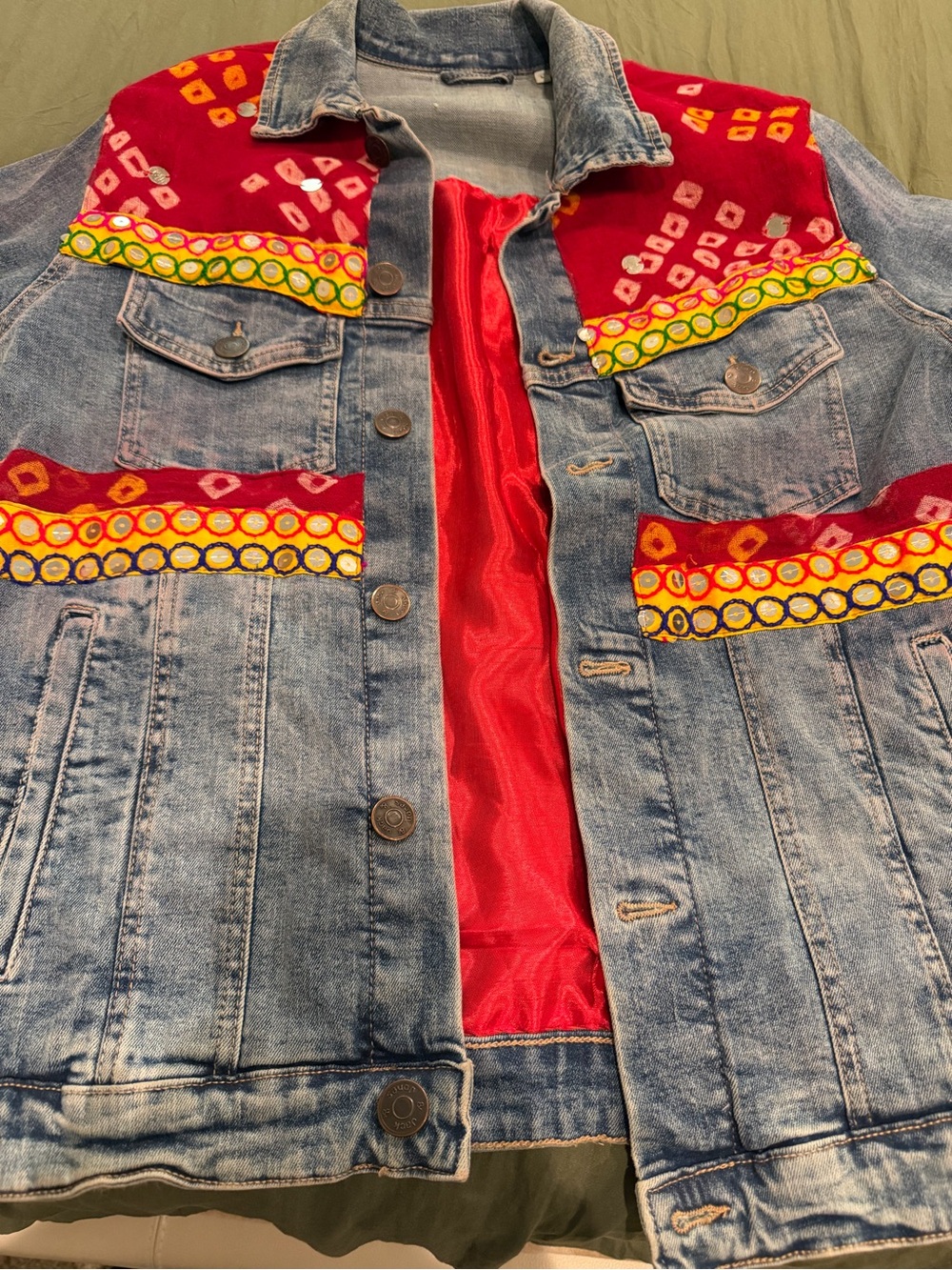 Boho denim jacket